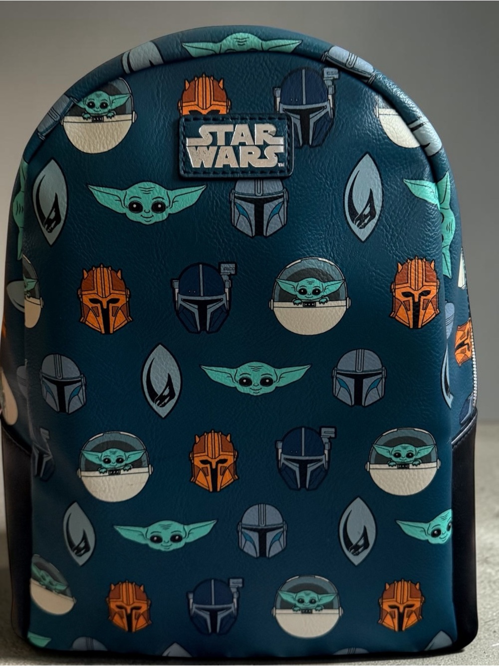 Funko Star Wars The Mandalorian Grogu Mini Backpack Teal Black Adjustable Straps